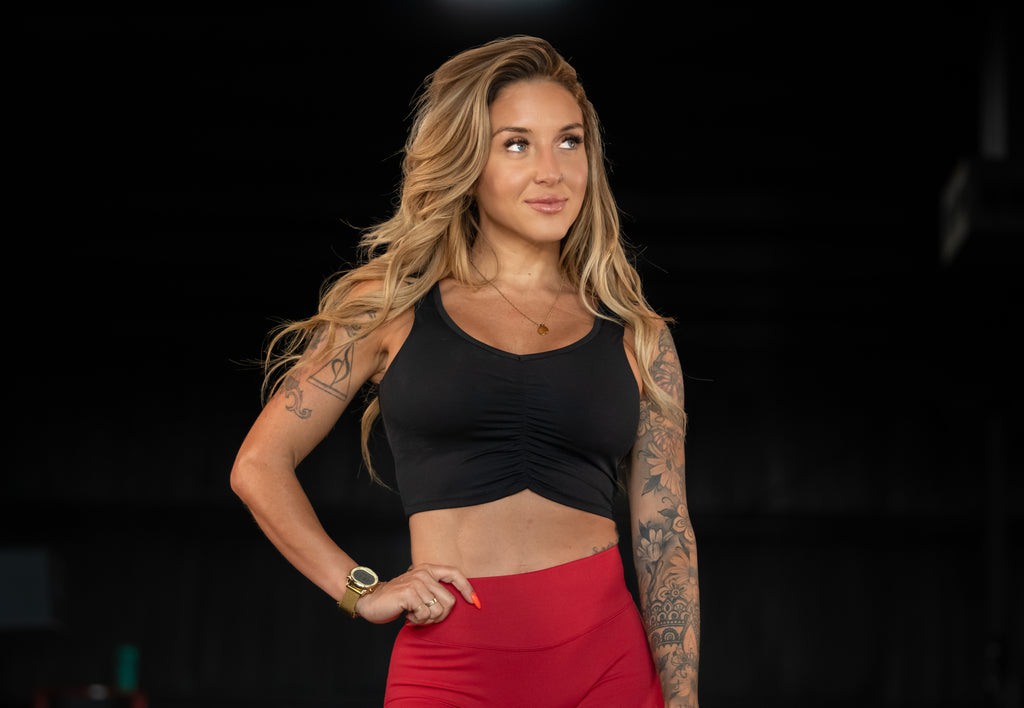 Ruched Active Bra Top