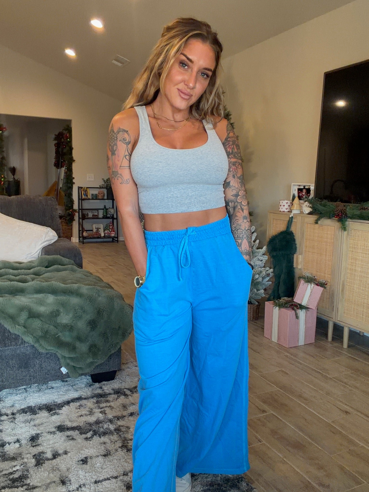 Washed Out Flare Pants